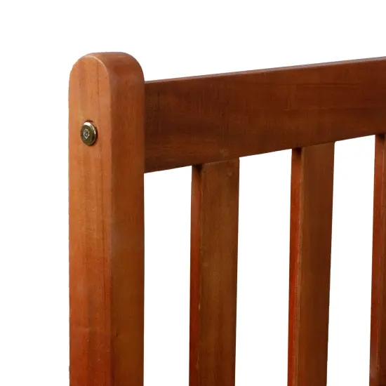 Northlight 48" Light Brown Acacia Wood Outdoor Patio Bench {6}