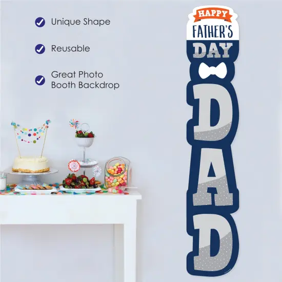 Big Dot of Happiness Happy Father's Day - We Love Dad Party Vertical Decoration - Shaped Banner {3}