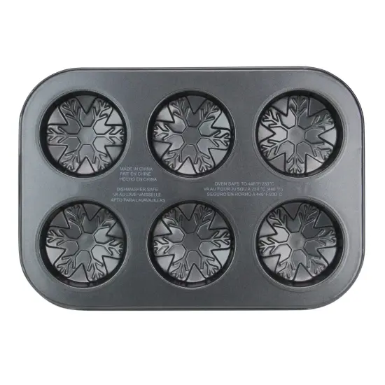 Avon 10" Gray Metal Snowflake Baking Pan {1}