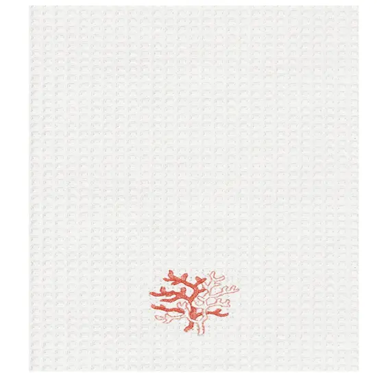 Coral Waffle Weave Kitchen Towel Set of 2 {3}