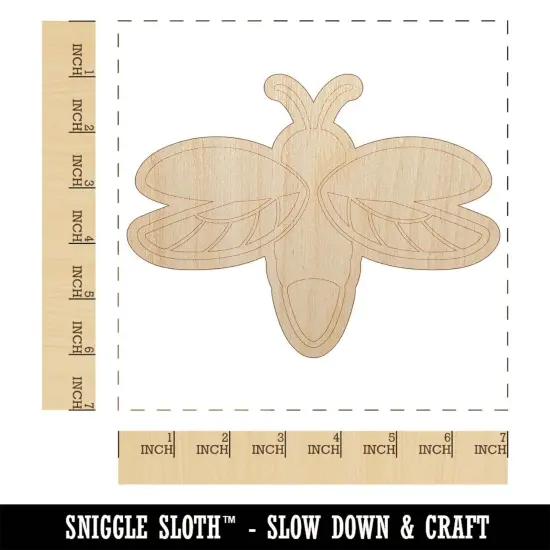 Flying Firefly Lightning Bug Unfinished Wood Shape Piece Cutout for DIY Craft Projects {1}