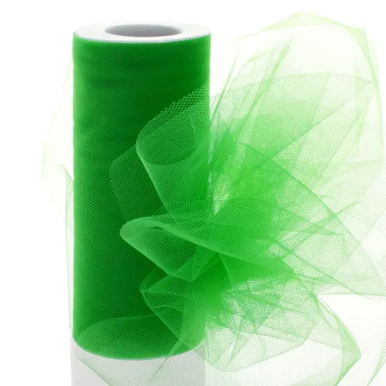 6" Premium Tulle Emerald 100 Yard Emerald Green {1}
