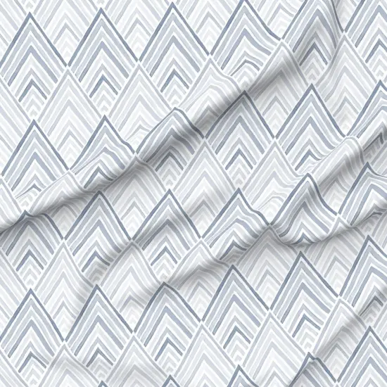 Various Fabrics by the Yard or Fat Quarter Coastal Geometric Modern Blue Monochrome Lines Neutral Beach Sea Chevron Custom Printed Fabric by Spoonflower {6}