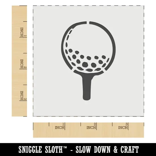 Golf Ball on Tee Wall Cookie DIY Craft Reusable Stencil {5}