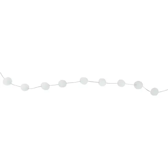 Northlight 9' White Plush Snowball Christmas Garland {1}