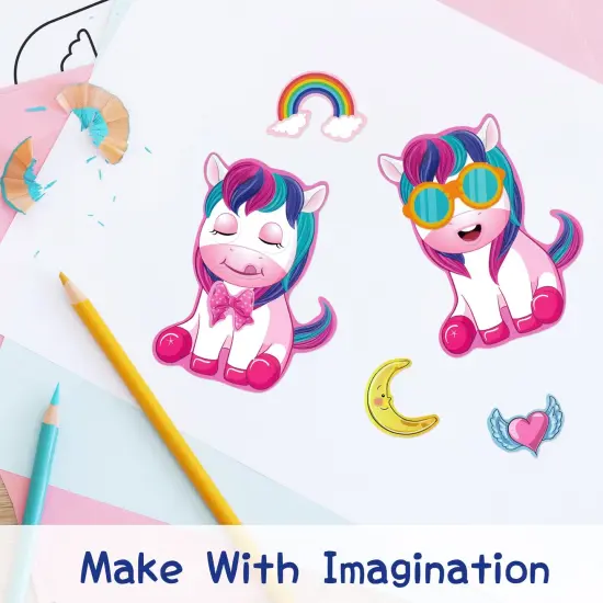 Wrapables Make Your Own Sticker Sheets, DIY Make a Face Animal, Food, Party Favor Stickers (24 Sheets) Farm Animals {7}