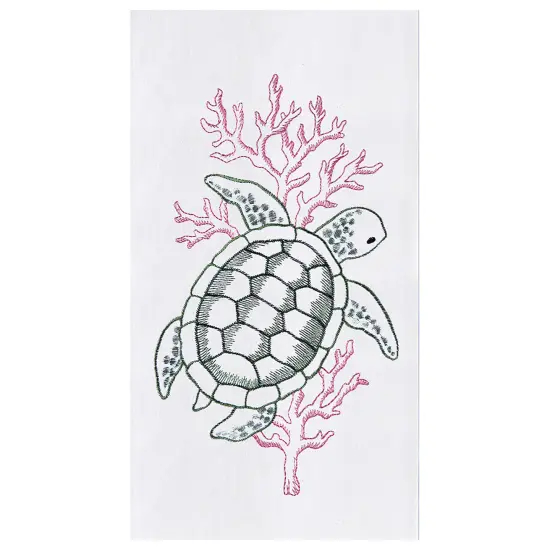 Sea Turtle Flour Sack Cotton Kitchen Towel {1}