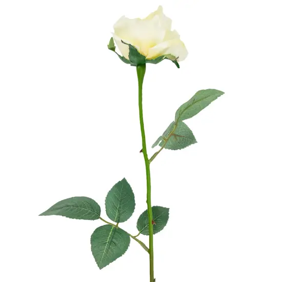 Allstate 22" Long Stem Blooming Vanilla Rose Artificial Floral Silk Pick Ivory {1}