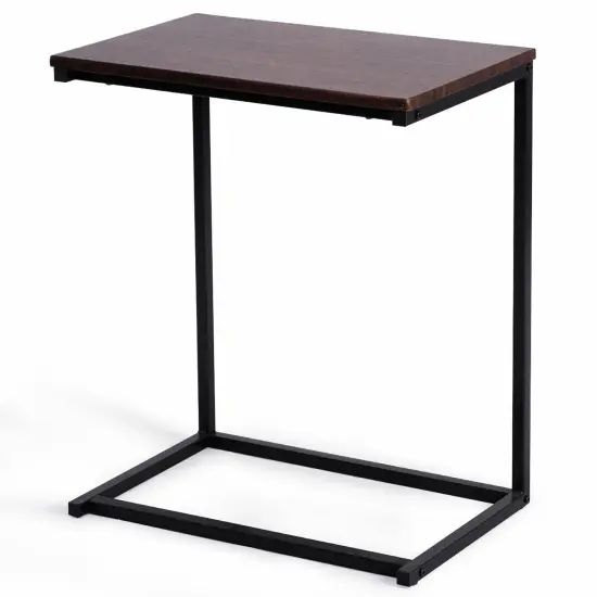 Costway 22''x14''x26'' Sofa Side End Table Laptop Holder Multiple Stand Desk Brown\Walnut {1}
