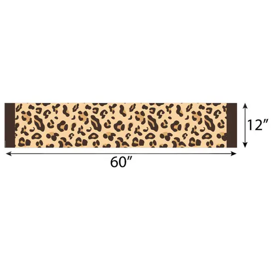 Big Dot of Happiness Leopard Print - Petite Cheetah Party Paper Table Runner - 12 x 60 inches {4}