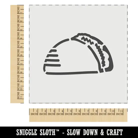 Taco Doodle Wall Cookie DIY Craft Reusable Stencil {1}