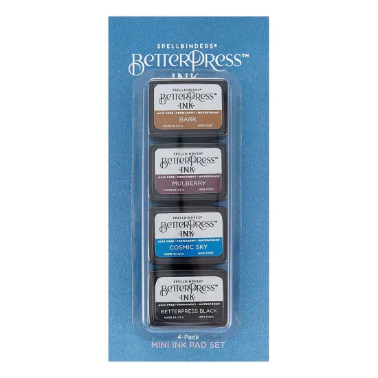 Spellbinders BetterPress Letterpress Mini Ink Pad Set 4/Pkg-Regal Tones {1}