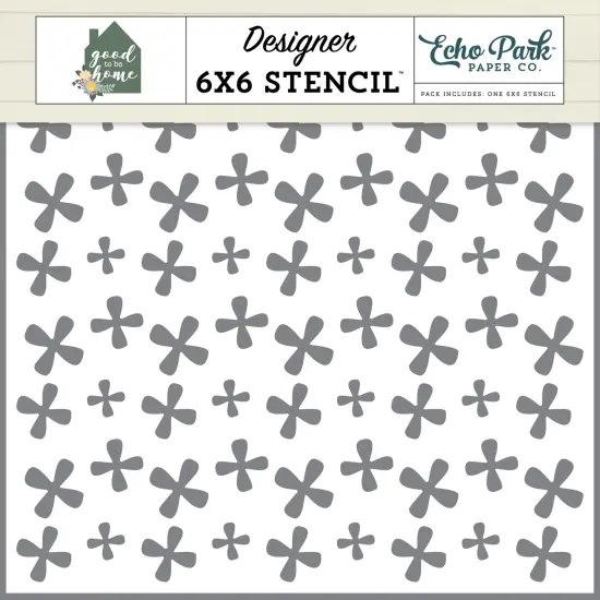 Echo Park Stencil 6"X6"-Homey Floral, Good To Be Home {1}