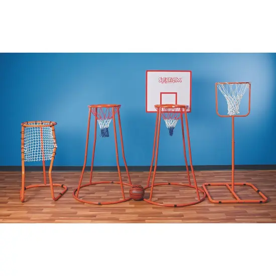 Spectrum Kids Basketball Goal with Backboard. Durable Goal with Painted Steel Frame has Official Size Goal Set at 4 Ft High with Wood Backboard that is Perfect for Younger Kids. {3}