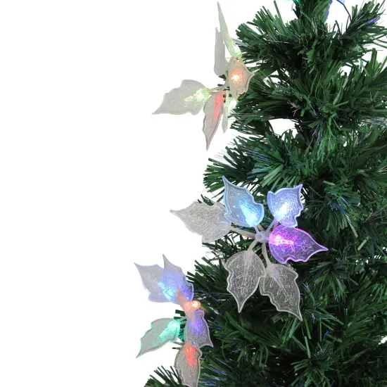 DAK 3' Pre-Lit Medium Fiber Optic Floral Artificial Christmas Tree - Multi-Color Lights {3}