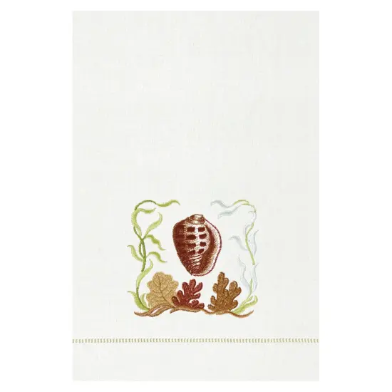 Conch Shell Woven Kitchen Towel {1}