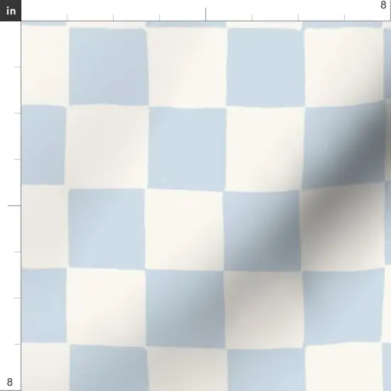 Various Fabrics by the Yard or Fat Quarter Blue Checkerboard Grid Squares Check Block Print Baby Cream Weathered Distressed Custom Printed Fabric by Spoonflower {4}