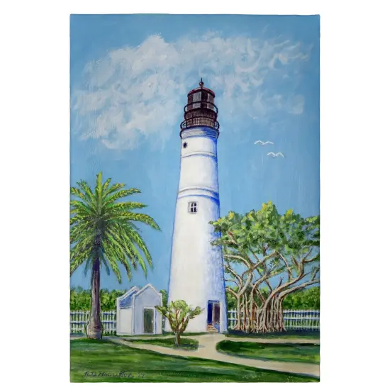 Betsy Drake Key West Lighthouse Guest Towel {1}