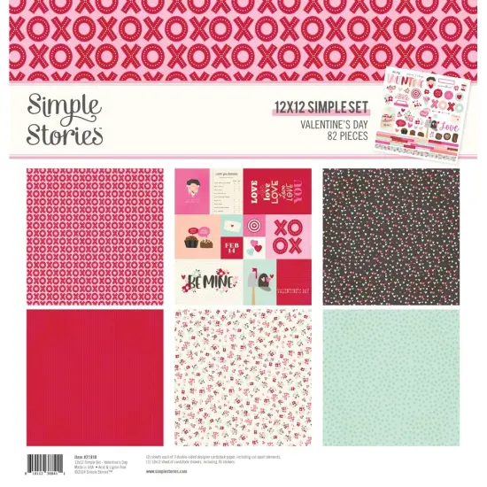 Simple Stories Collection Kit 12"X12"-Valentine's Day {1}