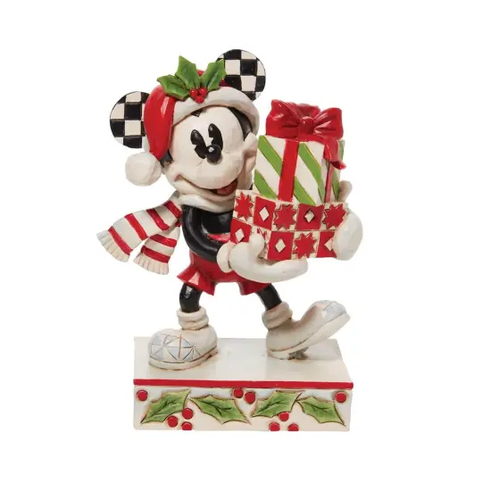 Department 56 Dept 56 Mickey with Stacked Presents Christmas Figure Black {1}