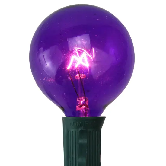 Northlight G50 GlobeTransparent Incandescent Christmas Replacement Bulbs - Purple - Pack of 25 {3}