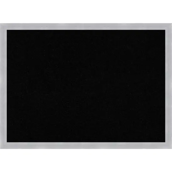 Grace Narrow Framed Corkboard, Black Cork Grace Brushed Nickel {7}