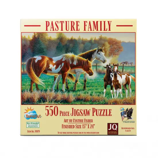 Sunsout Pasture Family 550 pc Jigsaw Puzzle 70979 {4}