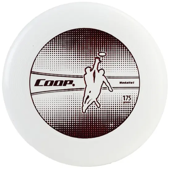 SwimWays 10.75" Metallic Red and White Medalist 175G Water Resistant Flying Disc Black {1}