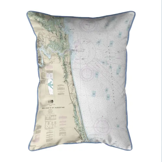 Amelia Island Map Pillow 20x24 – Extra Large Indoor/Outdoor {1}
