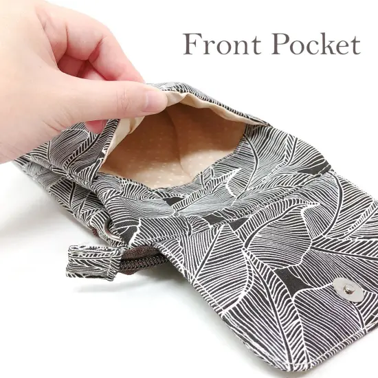 Wrapables Mini Crossbody Cell Phone Bag Front Flap / Brown {3}