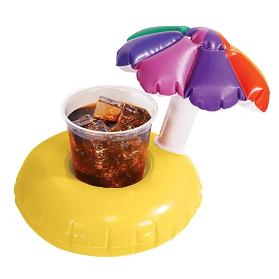 Northlight 10.75" Inflatable Parasol Swimming Pool Floating Drink Holder Yellow {5}