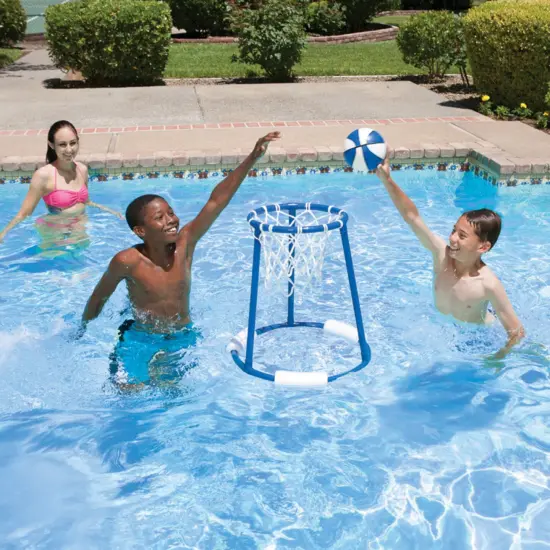 Swim Central 23" Pro Action Water Swimming Pool Basketball Blue {3}