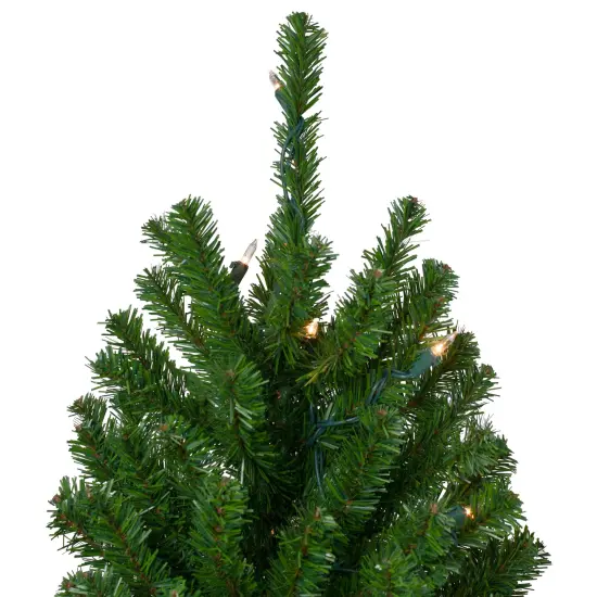 Northlight Pre-Lit Slim Alpine Artificial Christmas Trees - 6' - Clear Lights - Set of 3 Green {4}