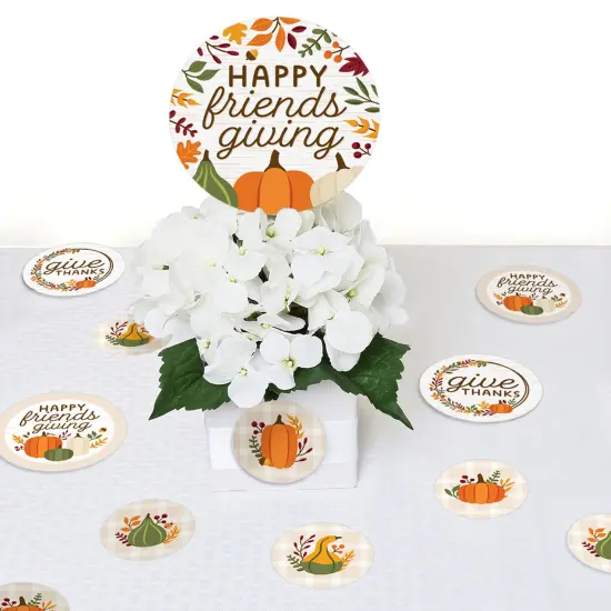 Big Dot of Happiness Fall Friends Thanksgiving - Friendsgiving Party Giant Circle Confetti - Party Decorations - Large Confetti 27 Count {7}