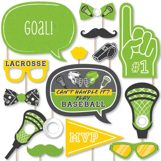 Big Dot of Happiness Lax to the Max Lacrosse Party Photo Booth Props Kit 20 Count {1}