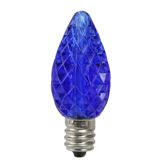 Northlight Faceted LED C7 Christmas Replacement Bulbs - Blue - Pack of 25 {1}