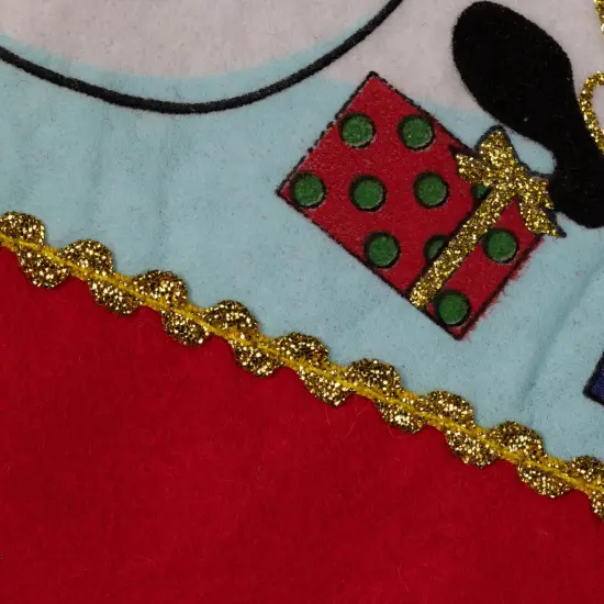 Northlight Santa and Snowman Christmas Stocking- 19" - Red and White {4}