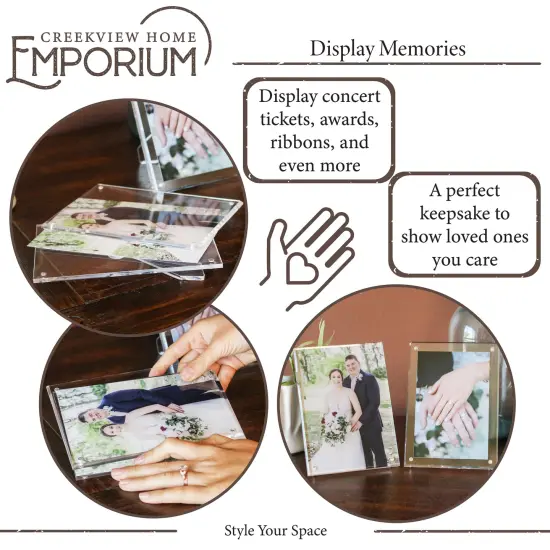 Creekview Home Emporium 5x7in Sturdy Clear Magnetic Acrylic Picture Frames {3}