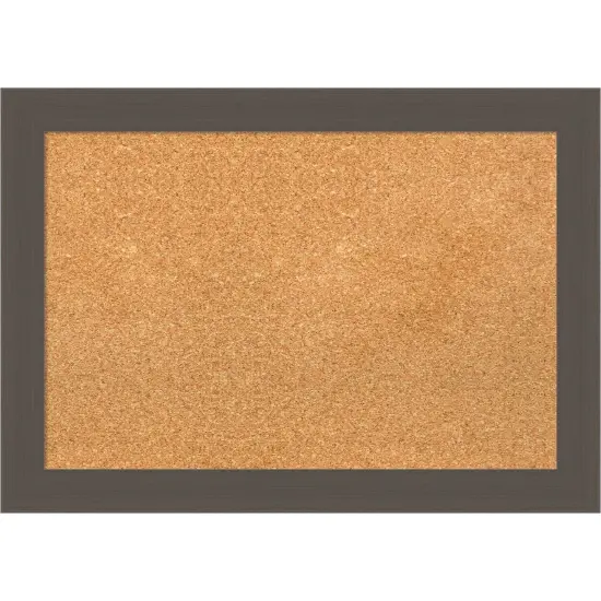 Brushed Framed Corkboard, Natural Cork Black {7}