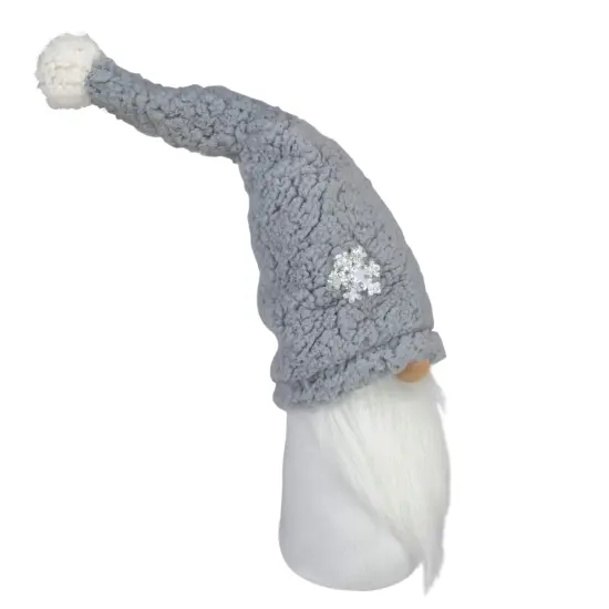MeraVic 28" White and Gray Gnome With a High Pile Fleece Snowflake Bendable Winter Hat {3}