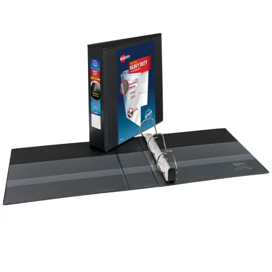 Avery Heavy-Duty View 3 Ring Binders, 2" One Touch Slant Rings, 4 Black Binders (79872) {2}