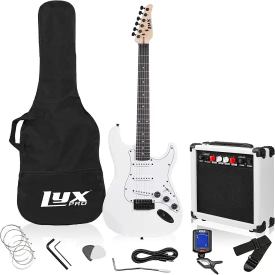 LyxPro 39" Stratocaster Electric Guitar Beginner Kit {1}