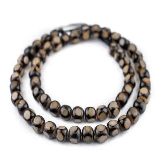 TheBeadChest Carved Cube Natural Seed Beads 12mm Multicolor Wood 26 Inch Strand {3}