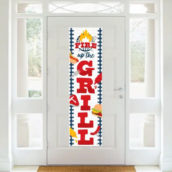 Big Dot of Happiness Fire Up the Grill - Summer BBQ Picnic Party Front Door Decoration - Vertical Banner {3}