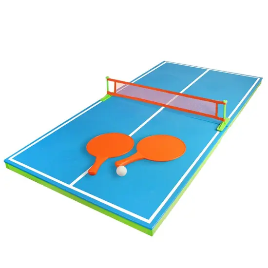 Swim Central 54" Blue and Orange Floating Ping-Pong Table Swimming Pool Game {1}