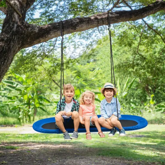 60 Inch Saucer Surf Outdoor Adjustable Swing (Only swing) Blue and Black {1}