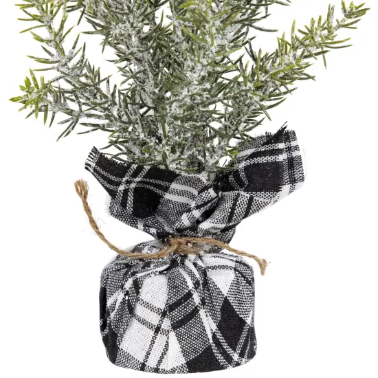 Northlight Mini Frosted Pine Artificial Christmas Trees - 9" - Set of 3 Green {7}