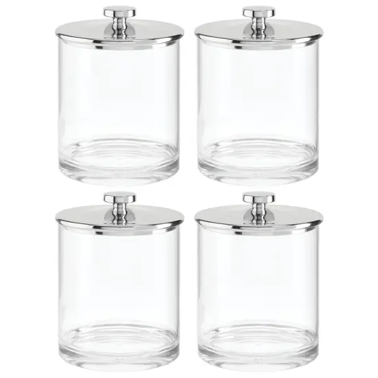 mDesign Round Acrylic Apothecary Canister Jars - 4 Pack {5}