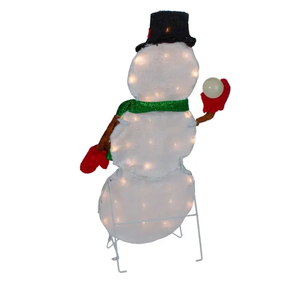 Northlight Snowman with Snowball Christmas Outdoor Decoration - 24" - White Lights {6}