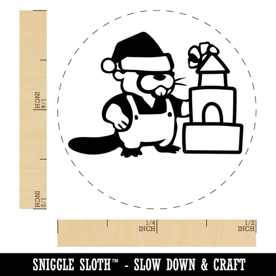 Christmas Santa Beaver Self-Inking Rubber Stamp Ink Stamper for Stamping Crafting Planners UV {1}